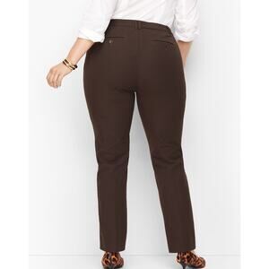 Talbots Vintage Brown Stretch Cotton Chino Pants Size 12 Classic Preppy Career